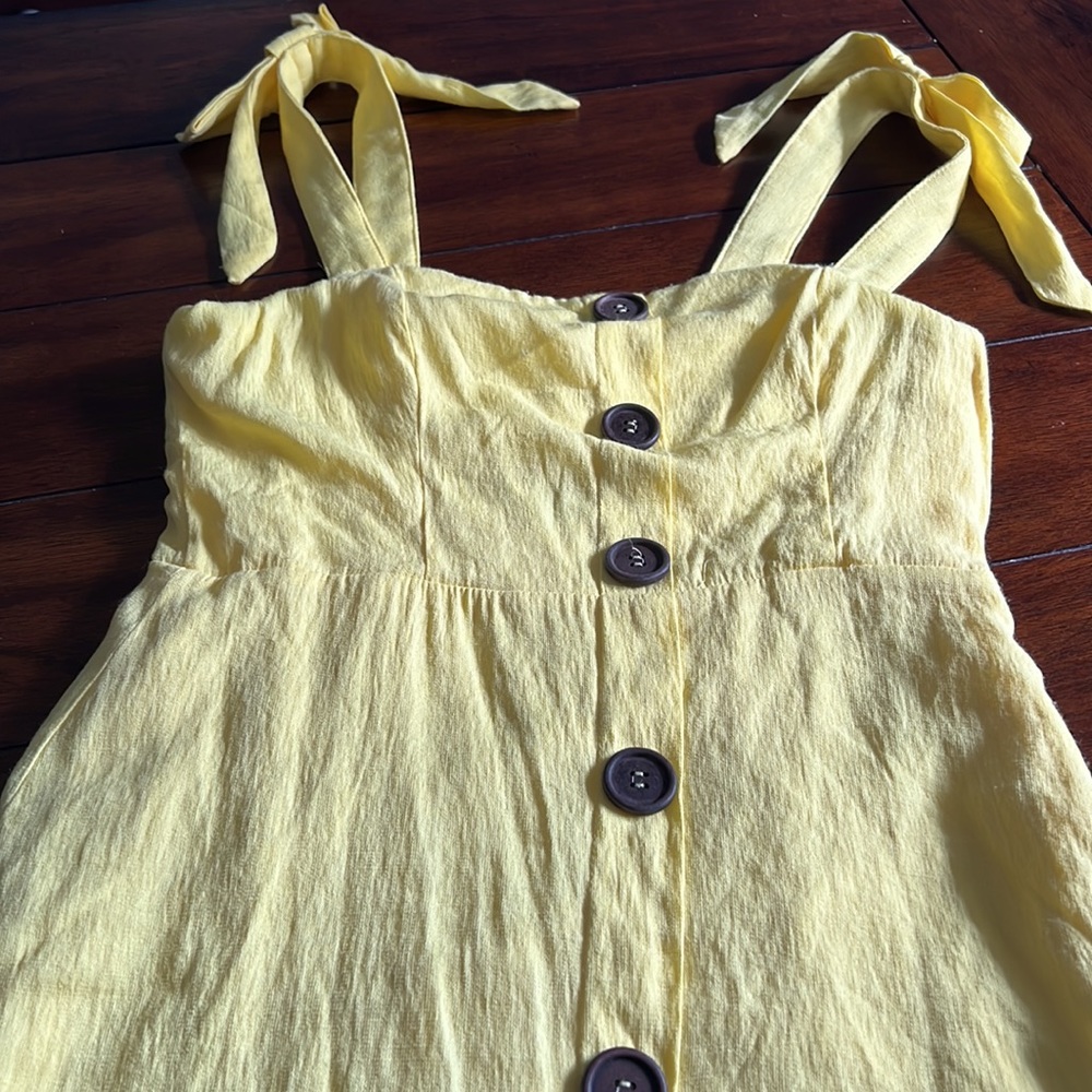 Yellow romper dress